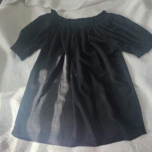 Black Off-Shoulder Shirt